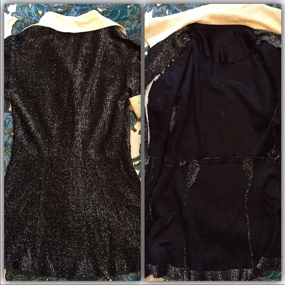 Vintage 1970s The Factory Studio 54 Black and White Two Piece Bell Bottom